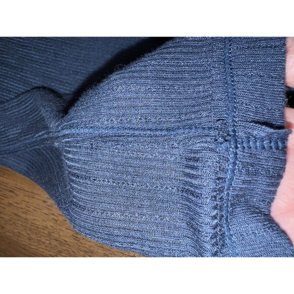 Free People Intimately Only You Ribbed Lace Trim Tank Top Navy Blue Women’s Sz L - Picture 5 of 10